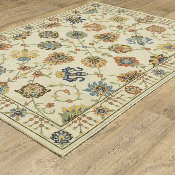 Oriental Weavers Francesca FR01G Ivory/ Multi 6'7"" x 9'6"" Indoor Area Rug FFR01G200296ST