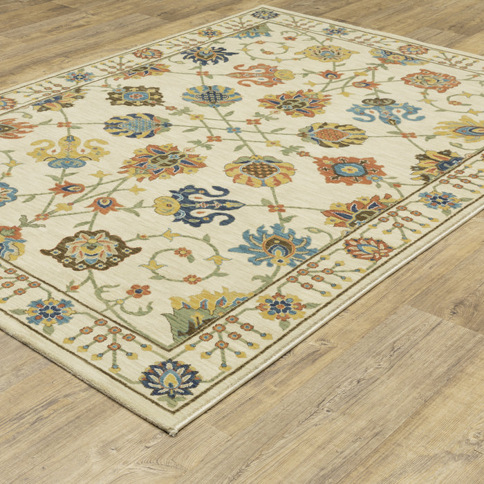 Oriental Weavers Francesca FR01G Ivory/ Multi 9'10"" x 12'10"" Indoor Area Rug FFR01G300394ST