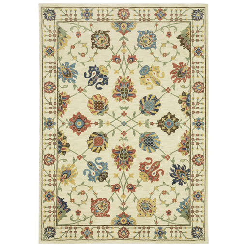Oriental Weavers Francesca FR01G Ivory/ Multi 6'7"" x 9'6"" Indoor Area Rug FFR01G200296ST