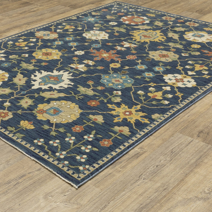 Oriental Weavers Francesca FR02L Blue/Gold 6'7"" x 9'6"" Indoor Area Rug FFR02L200296ST