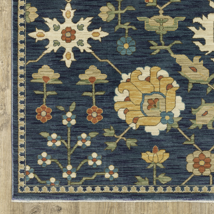 Oriental Weavers Francesca FR02L Blue/Gold 9'10"" x 12'10"" Indoor Area Rug FFR02L300394ST