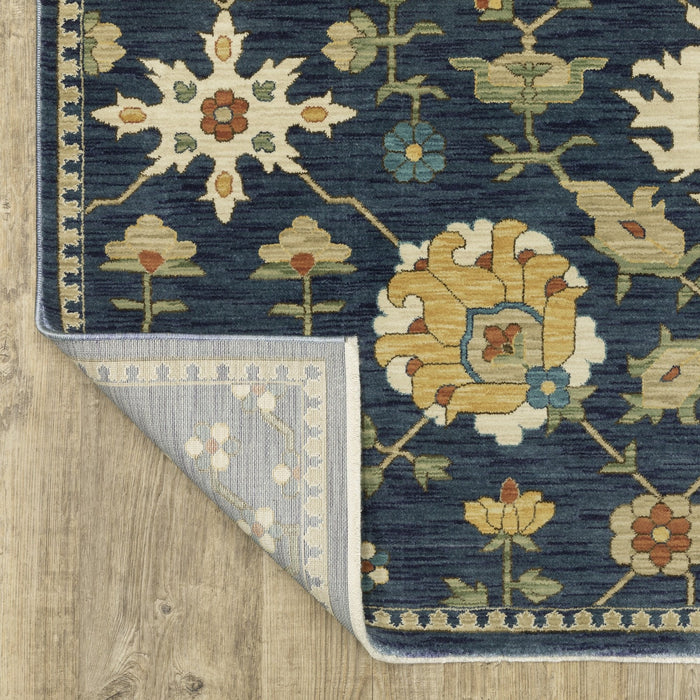 Oriental Weavers Francesca FR02L Blue/Gold 7'10"" x 10'10"" Indoor Area Rug FFR02L240340ST