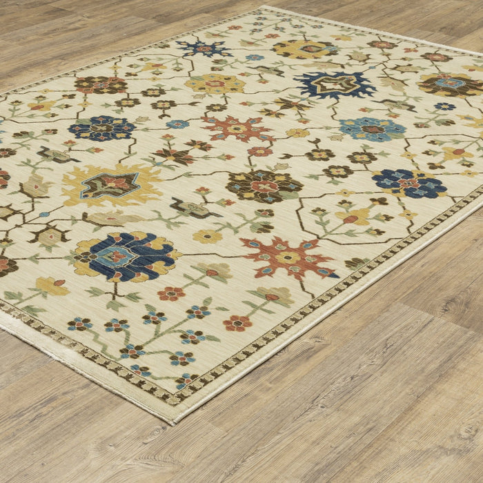 Oriental Weavers Francesca FR02M Ivory/Gold 7'10"" x 10'10"" Indoor Area Rug FFR02M240340ST