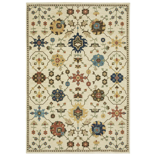 Oriental Weavers Francesca FR02M Ivory/Gold 9'10"" x 12'10"" Indoor Area Rug FFR02M300394ST