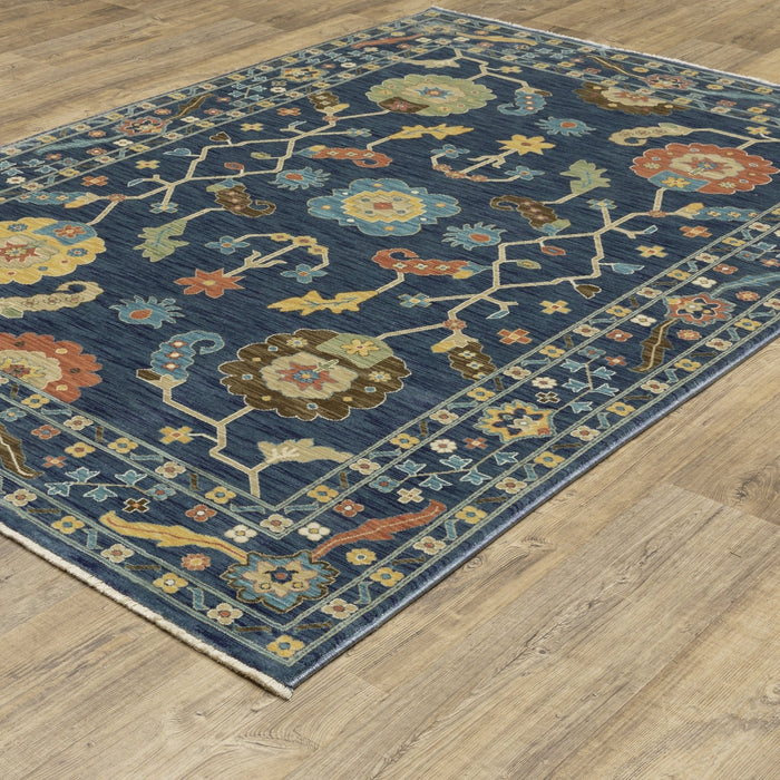 Oriental Weavers Francesca FR03F Blue/Gold 6'7"" x 9'6"" Indoor Area Rug FFR03F200296ST