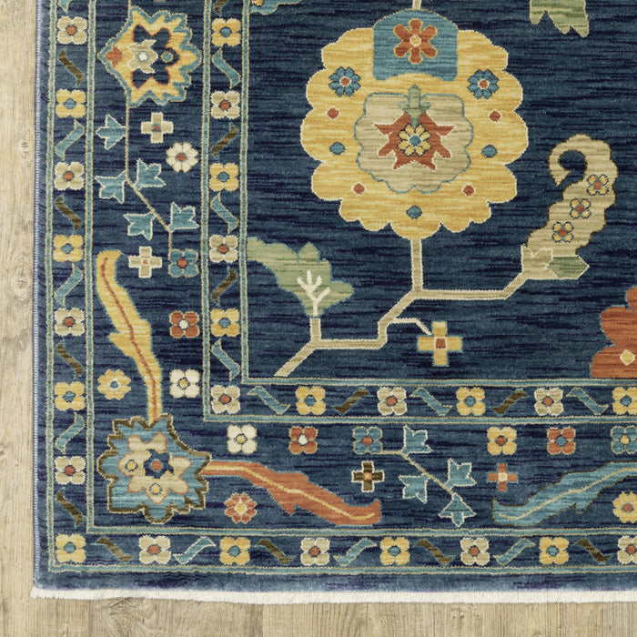 Oriental Weavers Francesca FR03F Blue/Gold 9'10"" x 12'10"" Indoor Area Rug FFR03F300394ST