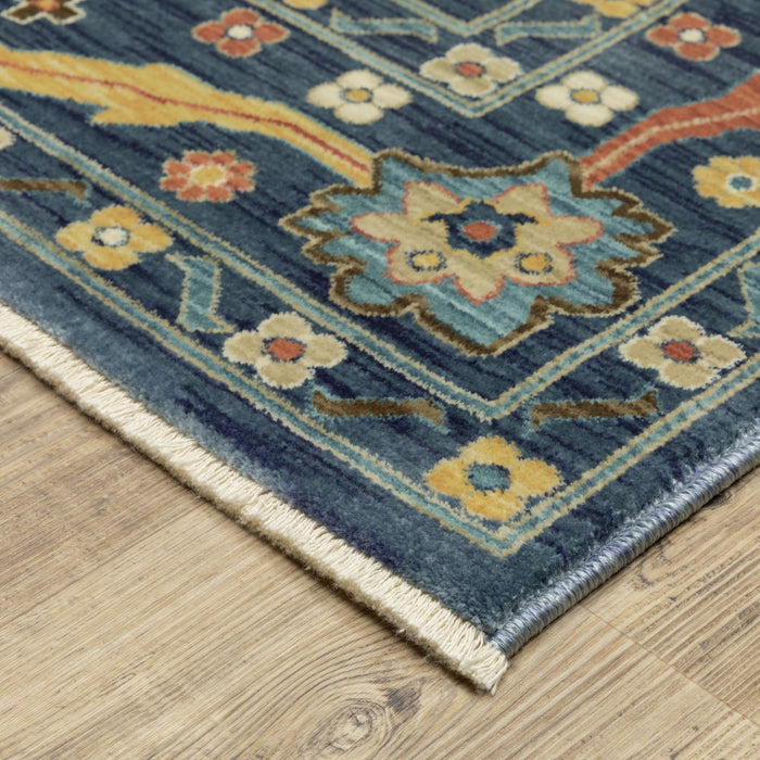 Oriental Weavers Francesca FR03F Blue/Gold 9'10"" x 12'10"" Indoor Area Rug FFR03F300394ST