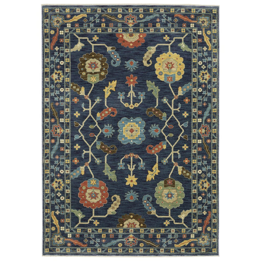 Oriental Weavers Francesca FR03F Blue/Gold 6'7"" x 9'6"" Indoor Area Rug FFR03F200296ST