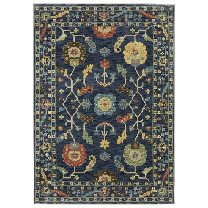 Oriental Weavers Francesca FR03F Blue/Gold 6'7"" x 9'6"" Indoor Area Rug FFR03F200296ST