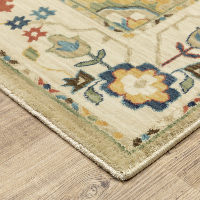 Oriental Weavers Francesca FR04E Beige/ Multi 9'10"" x 12'10"" Indoor Area Rug FFR04E300394ST