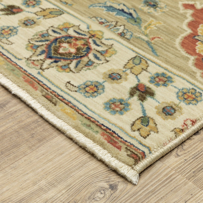 Oriental Weavers Francesca FR05D Tan/Multi 7'10"" x 10'10"" Indoor Area Rug FFR05D240340ST