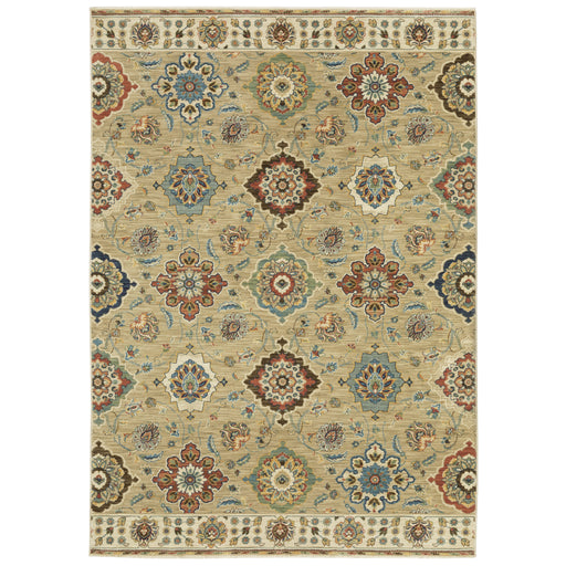 Oriental Weavers Francesca FR05D Tan/Multi 6'7"" x 9'6"" Indoor Area Rug FFR05D200296ST