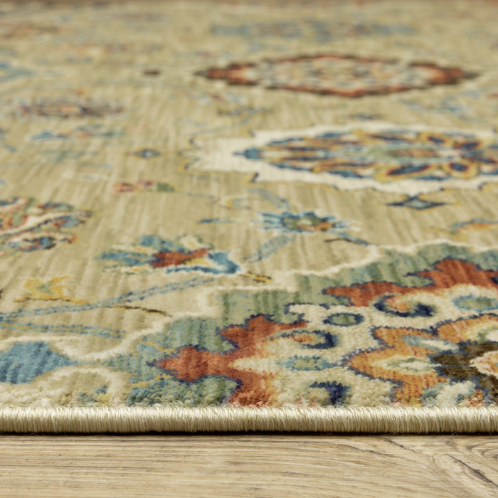 Oriental Weavers Francesca FR05D Tan/Multi 7'10"" x 10'10"" Indoor Area Rug FFR05D240340ST