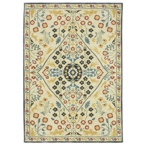 Oriental Weavers Francesca FR06B Ivory/ Multi 6'7"" x 9'6"" Indoor Area Rug FFR06B200296ST