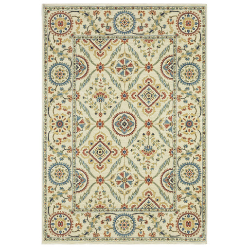 Oriental Weavers Francesca FR07A Ivory/ Multi 6'7"" x 9'6"" Indoor Area Rug FFR07A200296ST