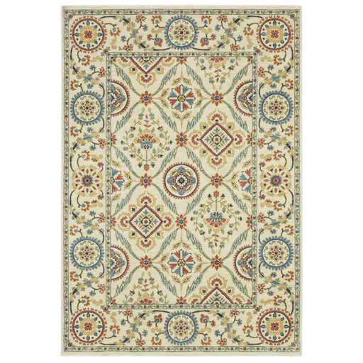 Oriental Weavers Francesca FR07A Ivory/ Multi 7'10"" x 10'10"" Indoor Area Rug FFR07A240340ST