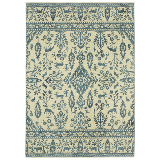 Oriental Weavers Francesca FR08H Ivory/Blue 9'10"" x 12'10"" Indoor Area Rug FFR08H300394ST