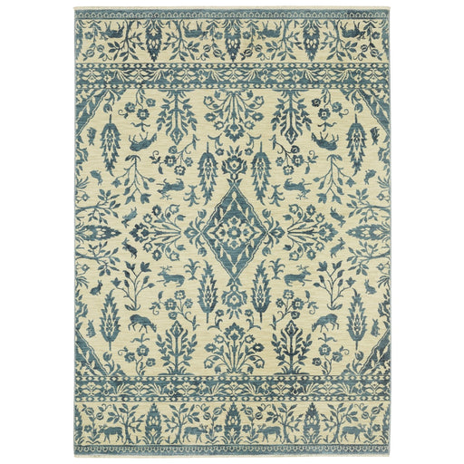 Oriental Weavers Francesca FR08H Ivory/Blue 6'7"" x 9'6"" Indoor Area Rug FFR08H200296ST