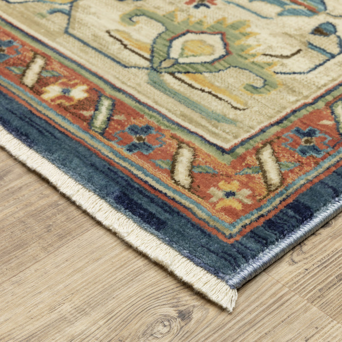 Oriental Weavers Francesca FR09F Blue/ Multi 6'7"" x 9'6"" Indoor Area Rug FF09F200296ST