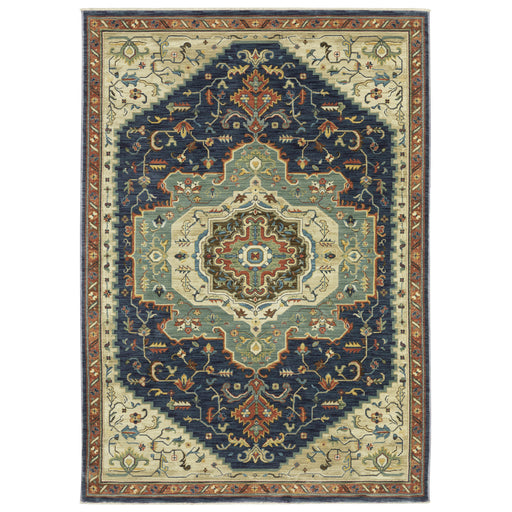 Oriental Weavers Francesca FR09F Blue/ Multi 6'7"" x 9'6"" Indoor Area Rug FF09F200296ST