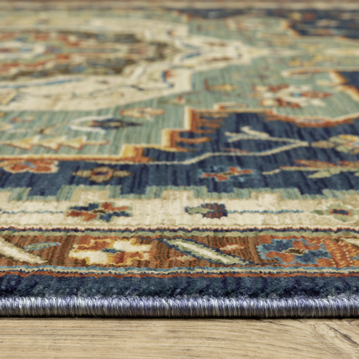 Oriental Weavers Francesca FR09F Blue/ Multi 7'10"" x 10'10"" Indoor Area Rug FFR09F240340ST