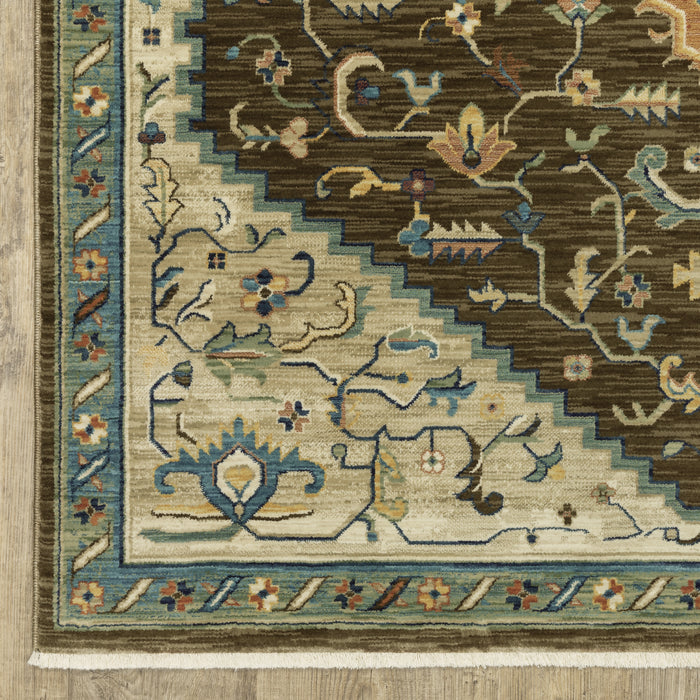 Oriental Weavers Francesca FR09M Brown/Orange 9'10"" x 12'10"" Indoor Area Rug FFR09M300394ST