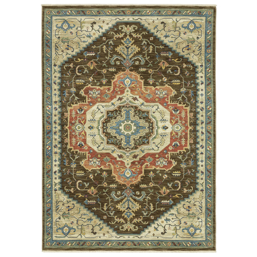 Oriental Weavers Francesca FR09M Brown/Orange 9'10"" x 12'10"" Indoor Area Rug FFR09M300394ST