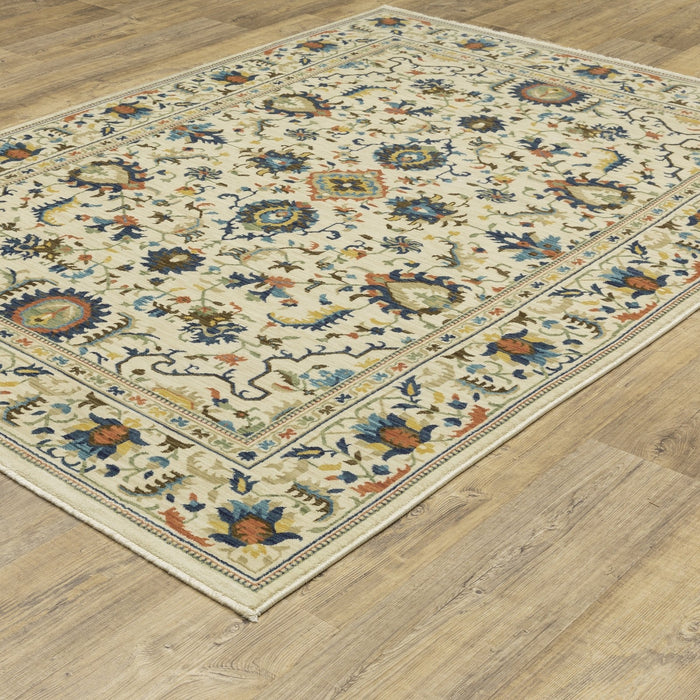 Oriental Weavers Francesca FR10A Ivory/ Multi 7'10"" x 10'10"" Indoor Area Rug FFR10A240340ST
