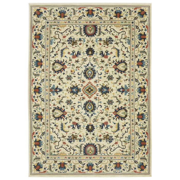 Oriental Weavers Francesca FR10A Ivory/ Multi 9'10"" x 12'10"" Indoor Area Rug FFR10A300394ST