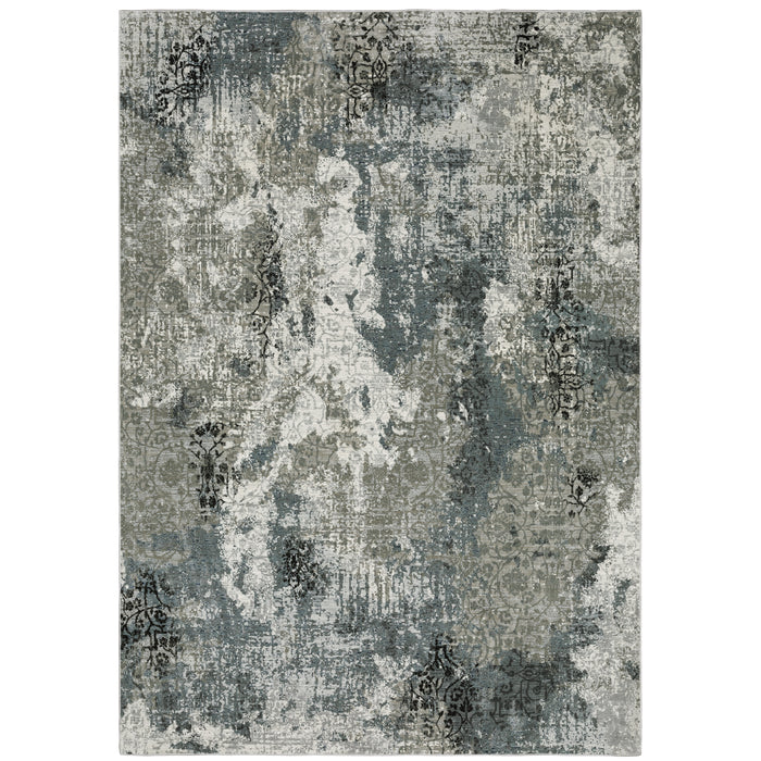 Oriental Weavers Gemini 001X2 Ivory/ Blue 6'7"" x 9'6"" Indoor Area Rug G001X2200290ST
