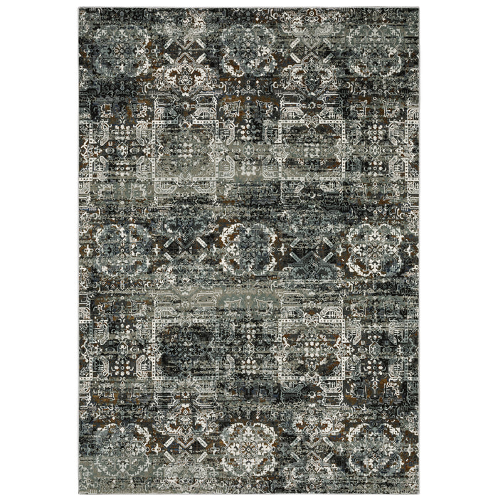Oriental Weavers Gemini 2060V Charcoal/ Multi 7'10"" x 10'10"" Indoor Area Rug G2060V240330ST