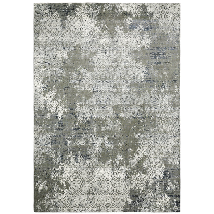Oriental Weavers Gemini 002H2 Ivory/ Grey 9'10"" x 12'10"" Indoor Area Rug G002H2300390ST