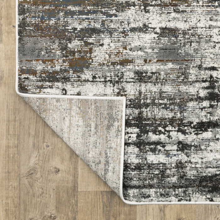 Oriental Weavers Gemini 4151U Charcoal/ Grey 6'7"" x 9'6"" Indoor Area Rug G4151U200290ST