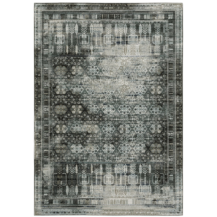 Oriental Weavers Gemini 070N2 Charcoal/ Grey 6'7"" x 9'6"" Indoor Area Rug G070N2200290ST