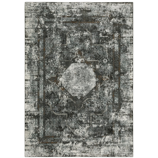 Oriental Weavers Gemini 090O2 Charcoal/ Grey 7'10"" x 10'10"" Indoor Area Rug G090O2240330ST