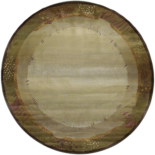 Oriental Weavers Generations 112G1 Green/ Beige 8' Round Indoor Area Rug G112G1240240ST