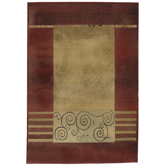 Oriental Weavers Generations 213R1 Red/ Beige 8' Square Indoor Area Rug G213R1240240SQ