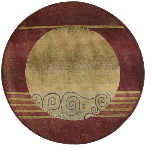 Oriental Weavers Generations 213R1 Red/ Beige 8' Round Indoor Area Rug G213R1240240ST