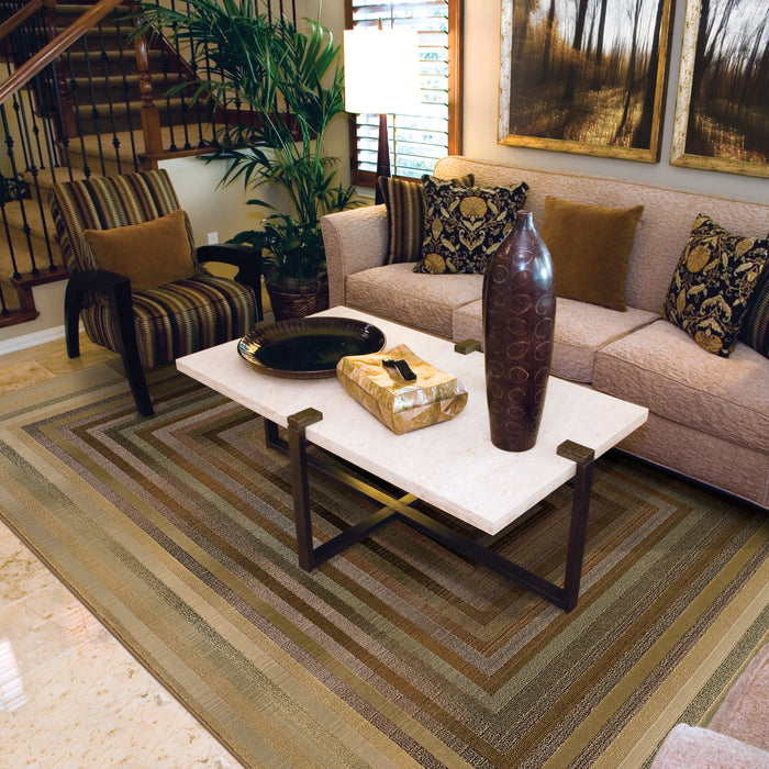 Oriental Weavers Generations 281J2 Beige/ Green 6'7"" x 9'1"" Indoor Area Rug G281J2200285ST