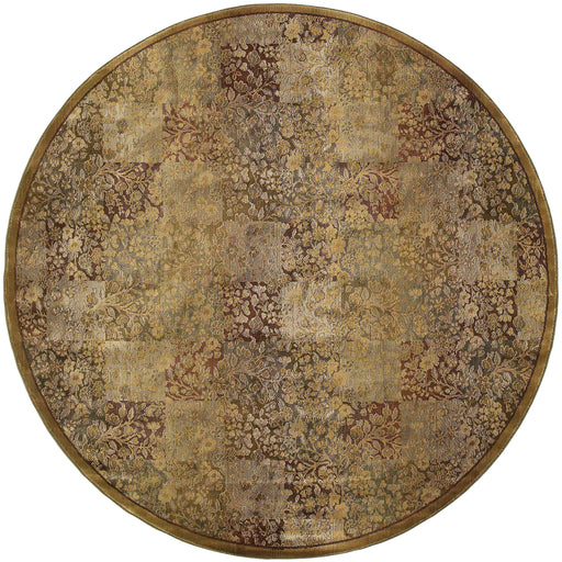 Oriental Weavers Generations 3435Y Green/ Gold 8' Round Indoor Area Rug G3435Y240240ST