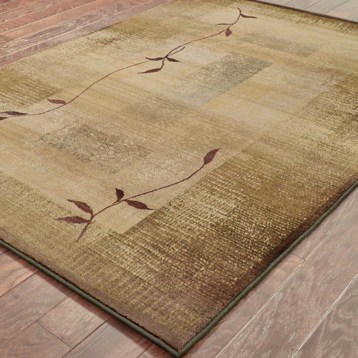 Oriental Weavers Generations 544G1 Green/ Beige 6'7"" x 9'1"" Indoor Area Rug G544G1200285ST
