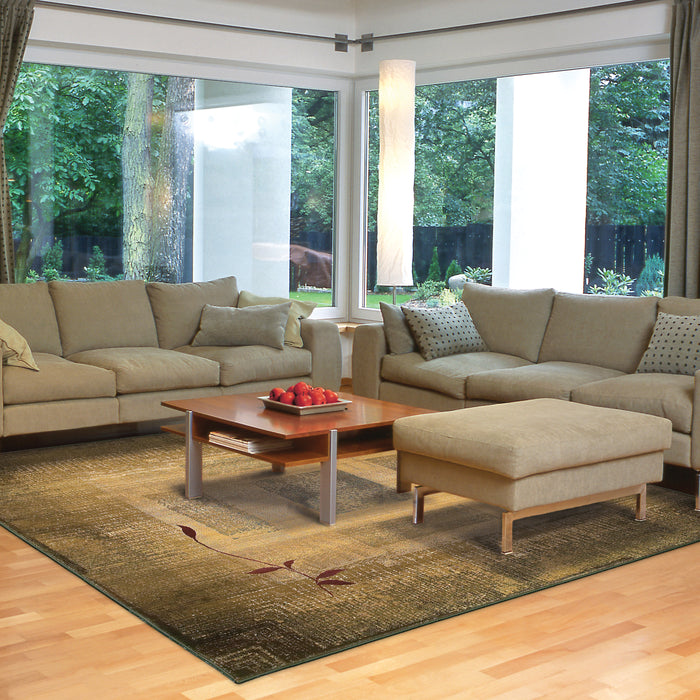 Oriental Weavers Generations 544G1 Green/ Beige 6'7"" x 9'1"" Indoor Area Rug G544G1200285ST