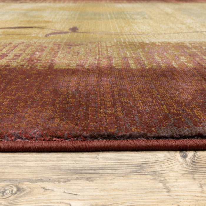 Oriental Weavers Generations 544X1 Red/ Beige 8' Square Indoor Area Rug G544X1240240SQ