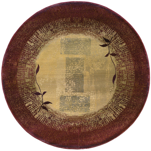 Oriental Weavers Generations 544X1 Red/ Beige 8' Round Indoor Area Rug G544X1240240ST