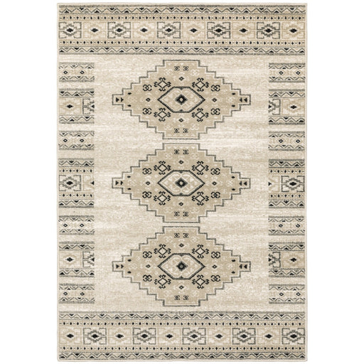 Oriental Weavers Georgia 643A0 Ivory/ Grey 9'10"" x 12'10"" Indoor Area Rug G643A0300390ST