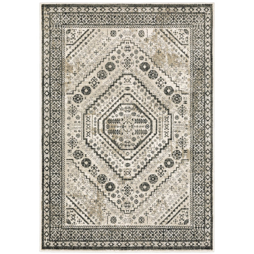 Oriental Weavers Georgia 659C0 Ivory/ Grey 9'10"" x 12'10"" Indoor Area Rug G659C0300390ST