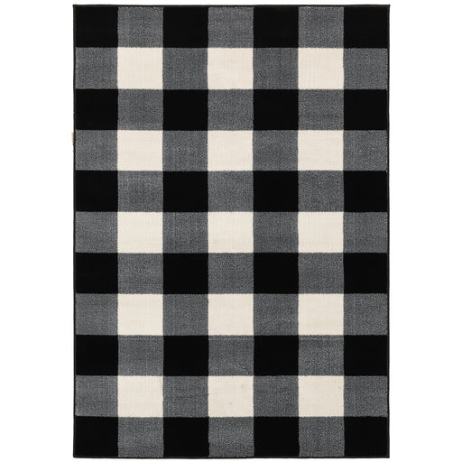 Oriental Weavers Georgia 678D0 Black/ Ivory 9'10"" x 12'10"" Indoor Area Rug G678D0300390ST