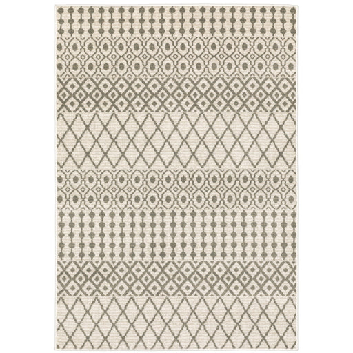 Oriental Weavers Georgia 717B0 Ivory/ Grey 9'10"" x 12'10"" Indoor Area Rug G717B0300390ST