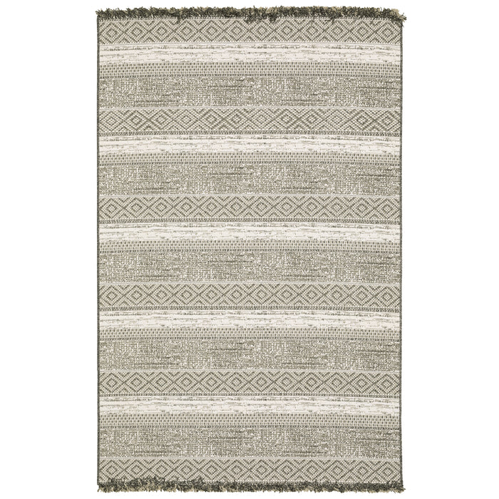 Oriental Weavers Gillian 1622E Beige/ Black 9'10"" x 12'10"" Indoor Area Rug G1622E300390ST