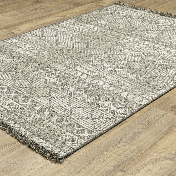 Oriental Weavers Gillian 4925A Beige/ Black 9'10"" x 12'10"" Indoor Area Rug G4925A300390ST